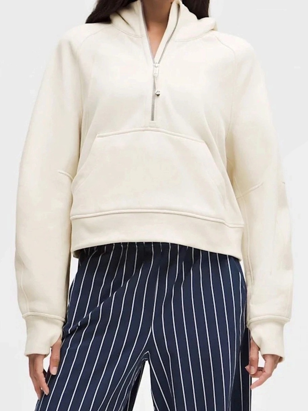 lululemon Scuba Oversized Half-Zip Hoodie Cream M/L